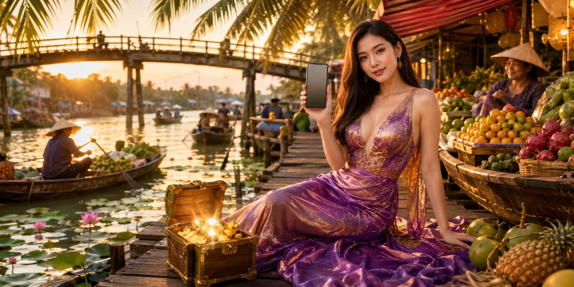 Người dùng vùng đồng bằng Mekong sử dụng điện thoại truy cập daga67 và kiểm tra voucher